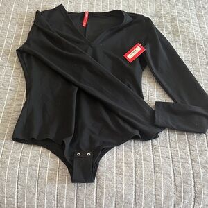 SPANX Black Long Sleeve Bodysuit